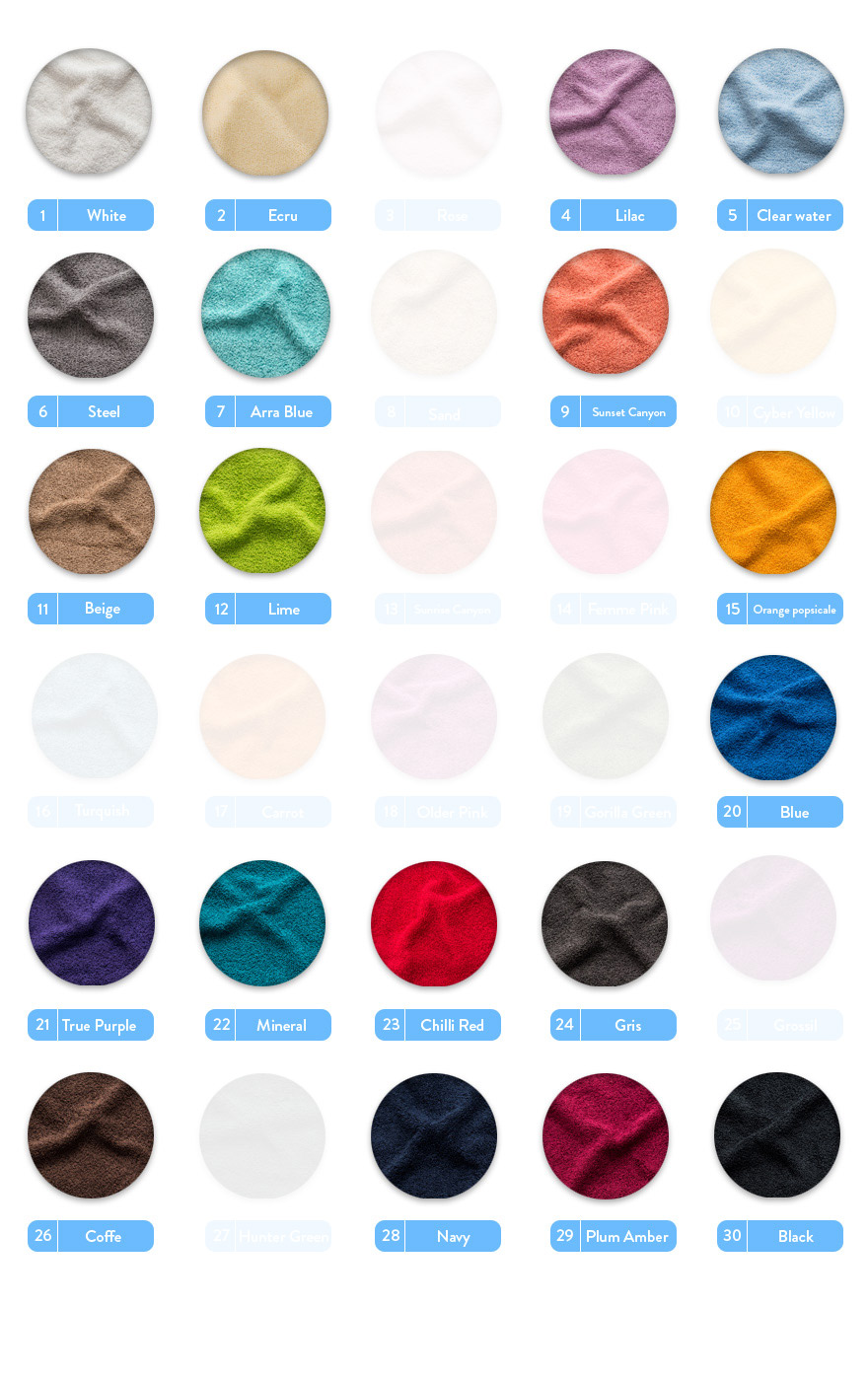 paleta kolorów rczników bawełnianych